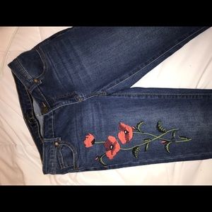 Floral jeans